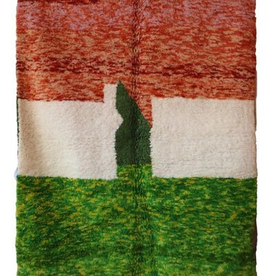 Alfombra bereber marroquí de pura lana 170 x 228 cm