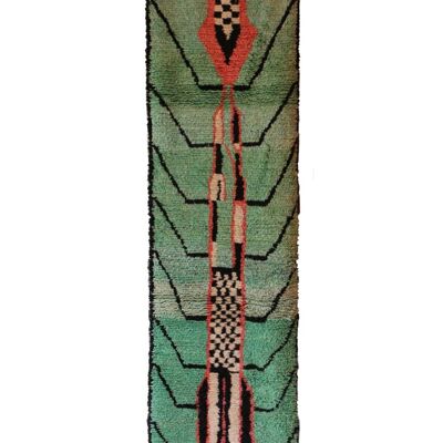 Alfombra de pasillo de pura lana bereber 81 x 294 cm