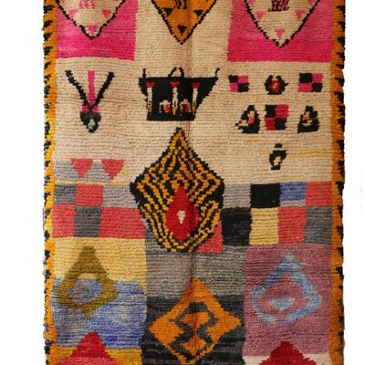 Tappeto berbero marocchino in pura lana 169 x 275 cm
