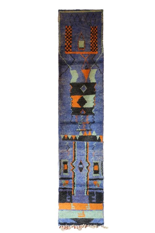 Tapis de couloir pure laine Berbere 80 x 400 cm
