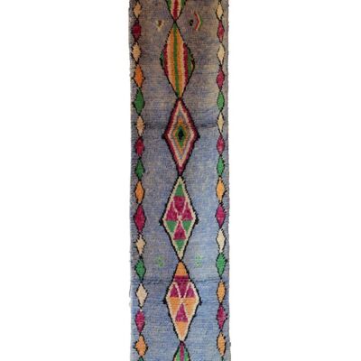 Tappeto da ingresso in pura lana berbera 80 x 392 cm