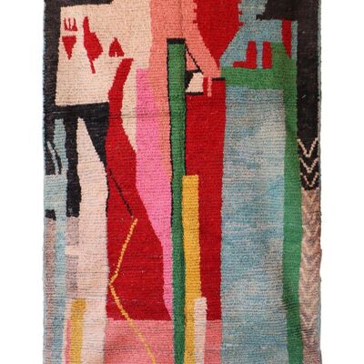Tappeto berbero marocchino in pura lana 163 x 272 cm