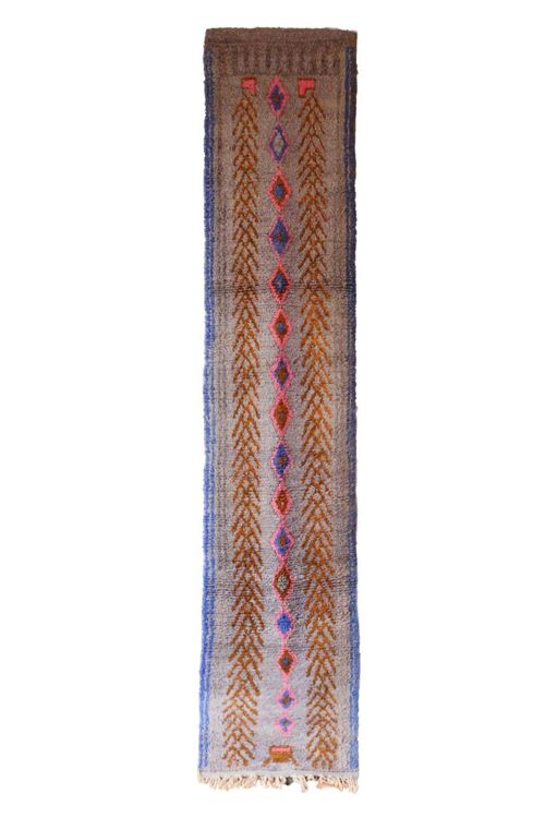 Tapis de couloir pure laine Berbere 80 x 395 cm