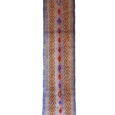 Alfombra de pasillo de pura lana bereber 80 x 395 cm