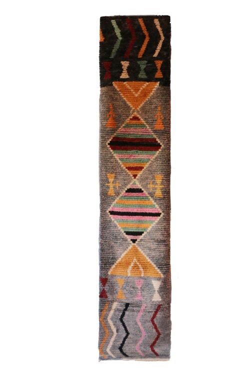Tapis de couloir pure laine Berbere 74 x 351 cm