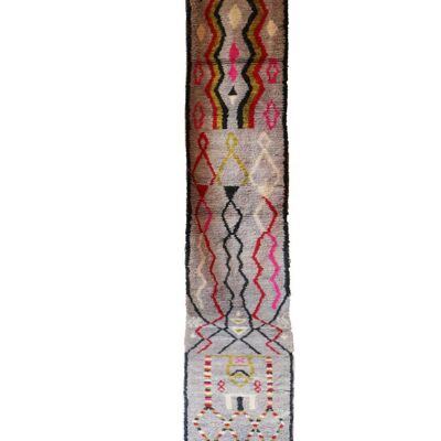 Alfombra de pasillo de pura lana bereber 81 x 592 cm