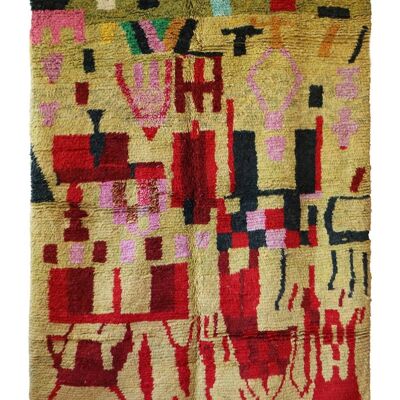 Tappeto berbero marocchino in pura lana 205 x 308 cm