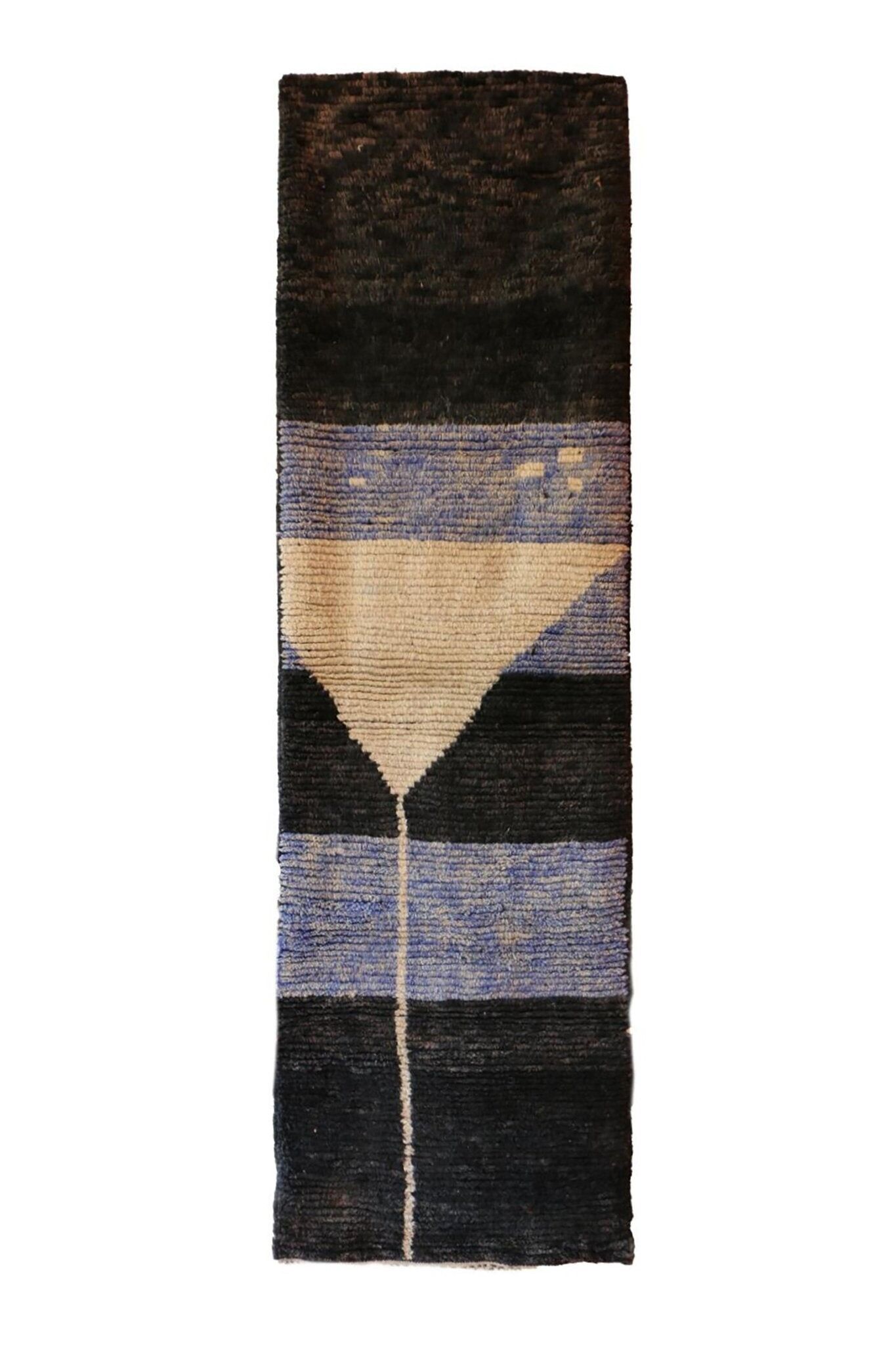 Alfombra de pasillo de pura lana bereber 88 x 290 cm