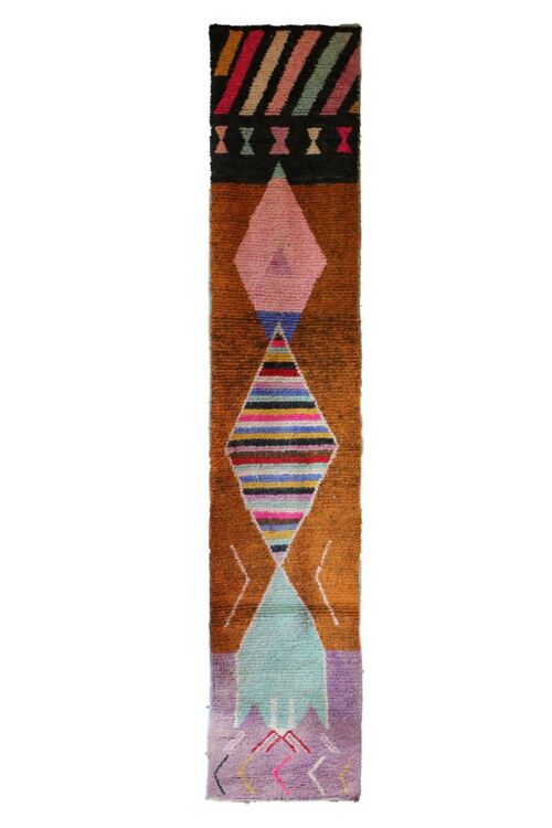 Tapis de couloir pure laine Berbere 72 x 399 cm