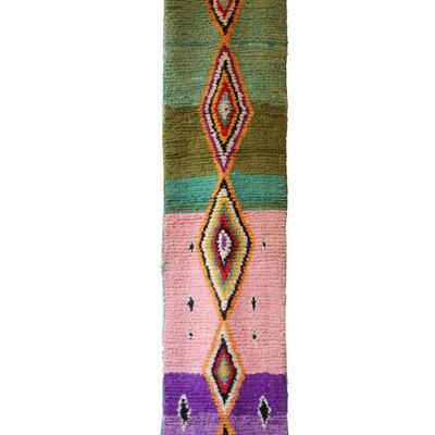 Pure Berber wool hallway rug 74 x 380 cm