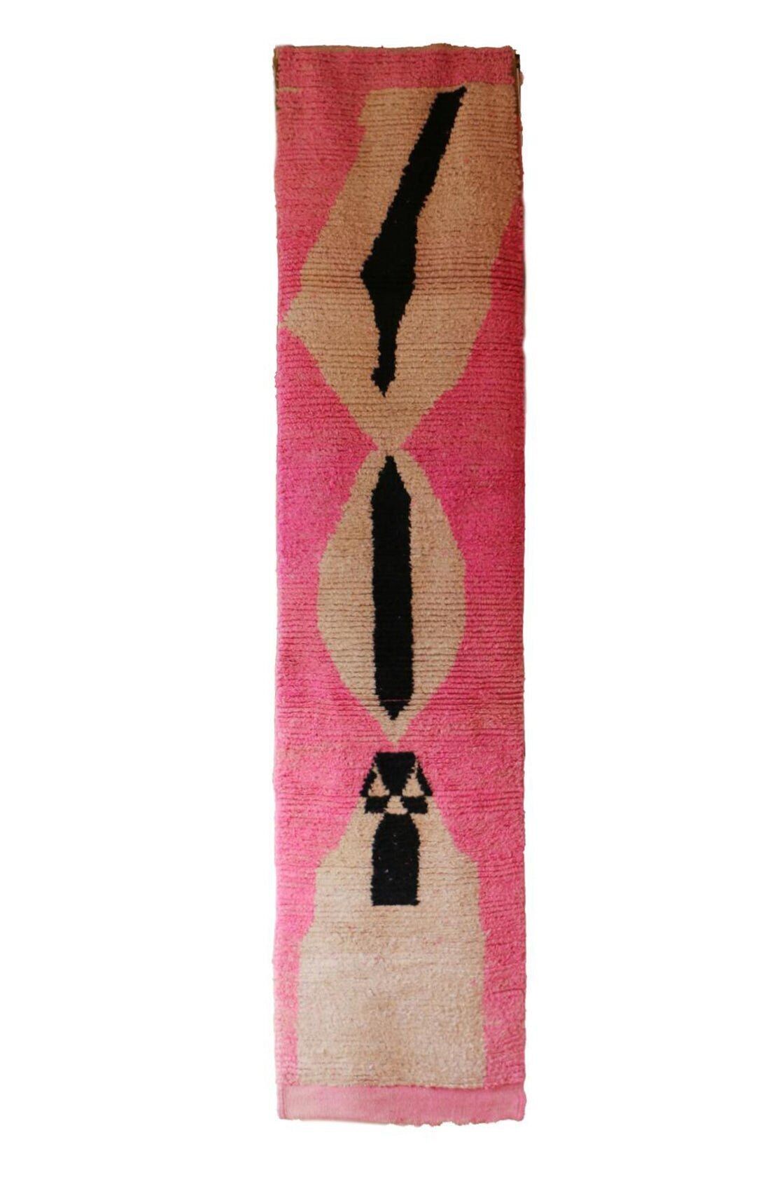 Tappeto da ingresso berbero in lana 74 x 322 cm