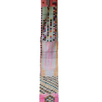 Alfombra de pasillo bereber Boujad colorida 78 x 743 cm