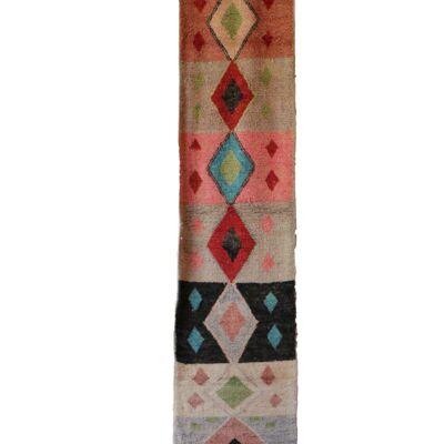 Farbenfroher Berber-Boujaad-Flurteppich, 89 x 492 cm