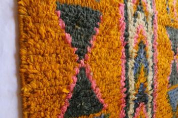 Tapis de couloir Berbere marocain en laine  72 x 391 cm 4