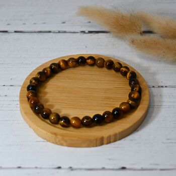 Bracelet Adulte - Pierres naturelles : OEIL DU TIGRE MARRON 5