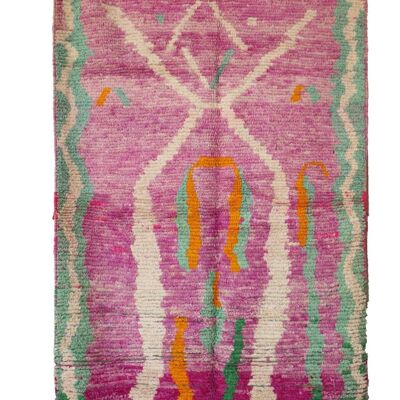 Alfombra bereber marroquí de pura lana 167 x 272 cm