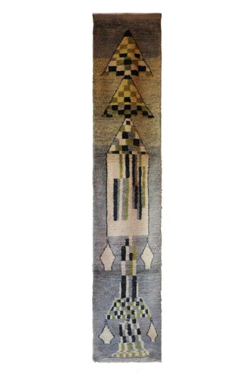 Tapis de couloir Berbere marocain pure laine 73 x 384 cm 1
