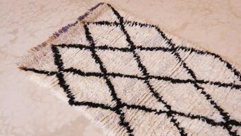 Tapis de couloir Berbere marocain pure laine 75 x 202 cm 6