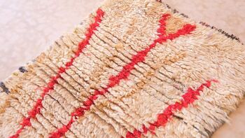 Tapis Berbere marocain pure laine 67 x 127 cm 2