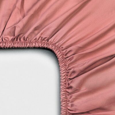 100% Tencel™ fitted sheet terra-pink V