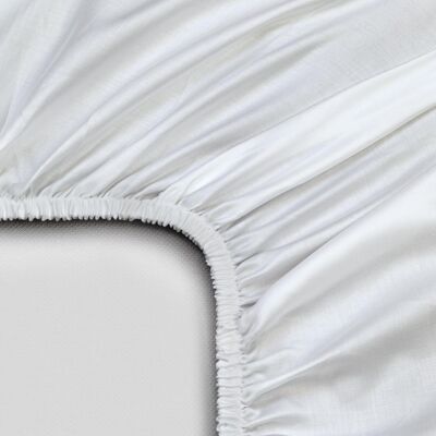 100% Tencel™ fitted sheet white V