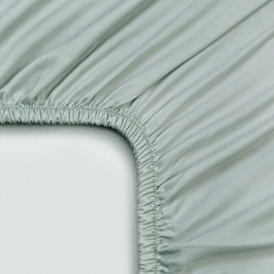 100% Tencel™ fitted sheet green-grey IV