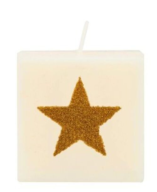 Buchstabenkerze - Star Gold