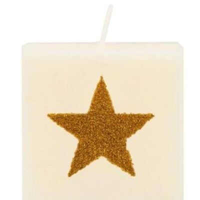 Buchstabenkerze - Star Gold