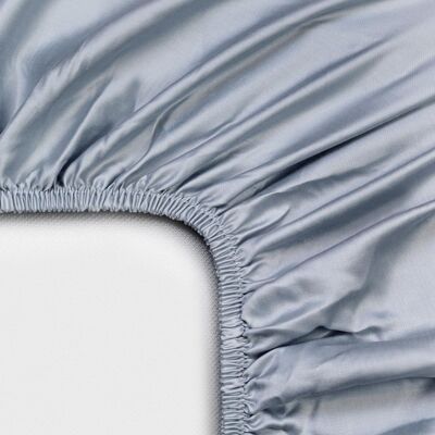 100% Tencel™ fitted sheet blue-grey IX