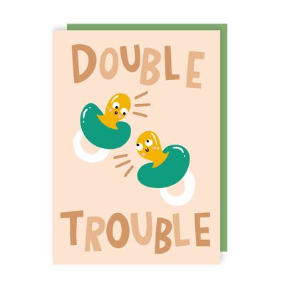 Paquete de 6 tarjetas para nuevo bebé de Double Trouble Twins