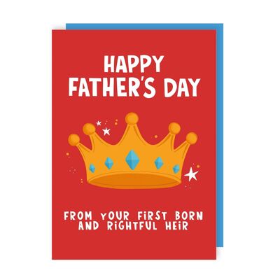 Lustige Vatertagskarte „Rechtmäßiger Erbe“ im 6er-Pack