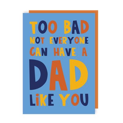 Paquete de 6 tarjetas para el día del padre con texto en inglés "Papá como tú"