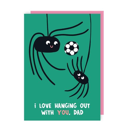I Love Hanging Out With You Football Fathers Day Card Pack of 6