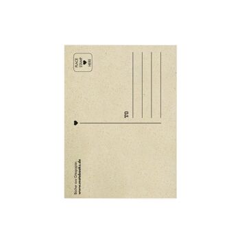 Carte postale vintage A6 fabriquée à partir de papier d’herbe durable 1