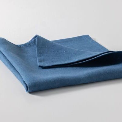 Servilletas azul mar fabricadas en Francia 100% lino.