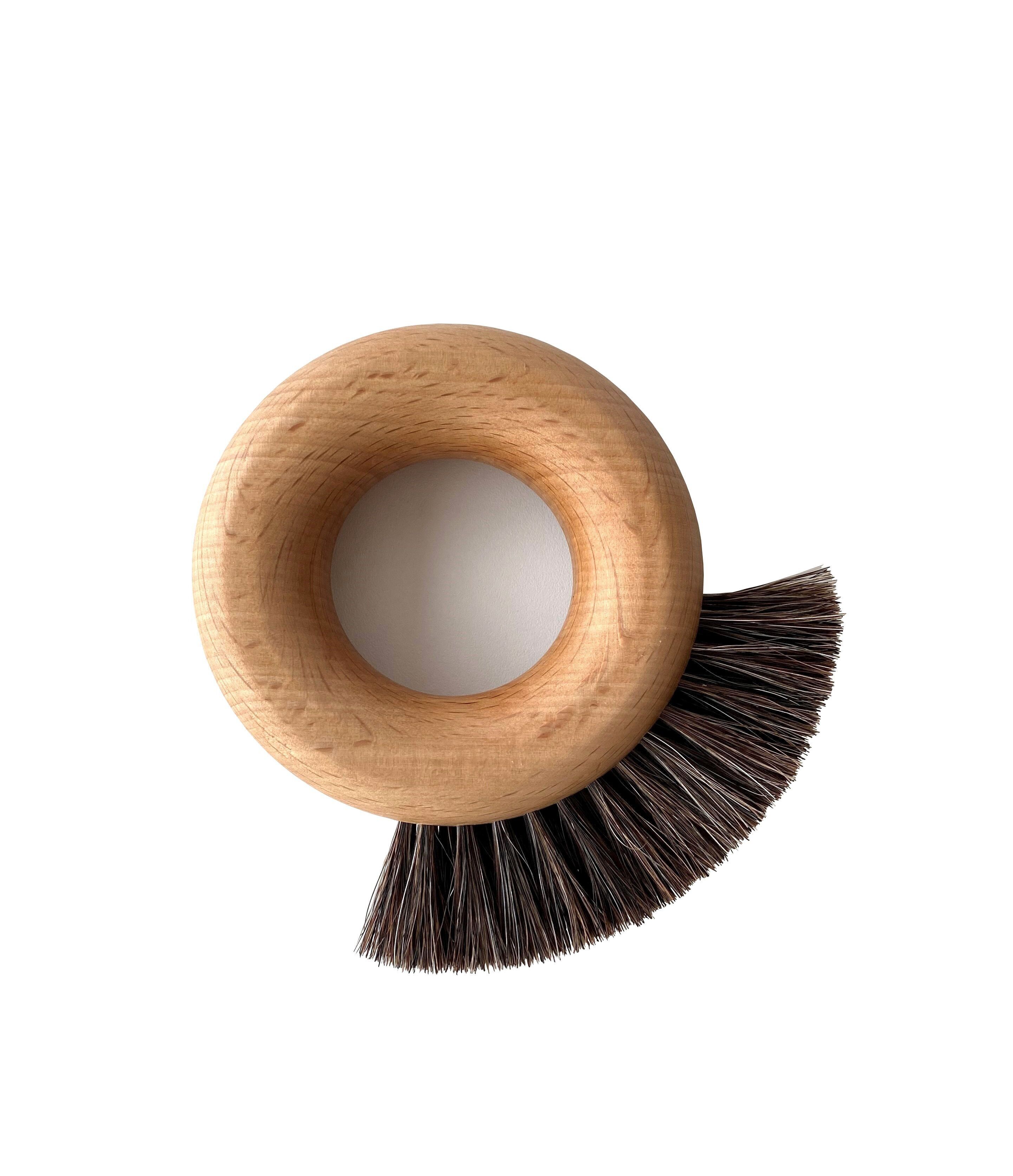 Bordsborste i trä och naturborst