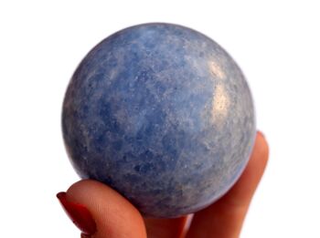Lot de 1 kg de sphère de calcite bleue (5-6 pièces) – (40 mm – 60 mm) 1