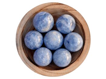 Lot de 1 kg de sphère de calcite bleue (5-6 pièces) – (40 mm – 60 mm) 4