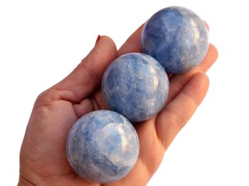 Sphère de cristal de calcite bleue (45 mm - 60 mm) 4