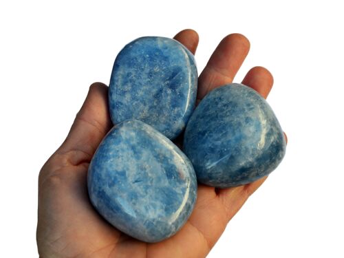 XL Blue Calcite Tumbled Stone (40mm - 60mm)