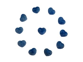Mini cœur en cristal de calcite bleue (30 mm) 5