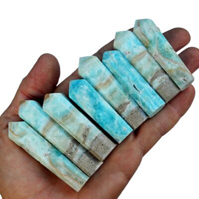 Mini punta torre di Aragonite blu (45 mm - 65 mm)