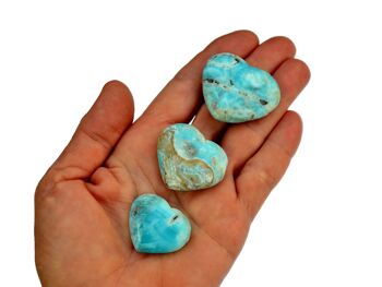 Coeur d'aragonite bleue (25mm - 40mm) 2