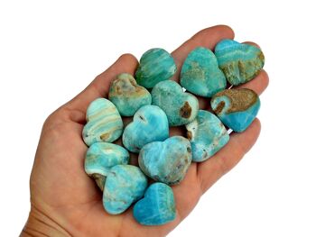Coeur d'aragonite bleue (25mm - 40mm) 5