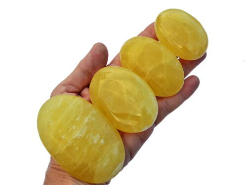 Lemon Calcite Palm Stone (40mm - 85mm)