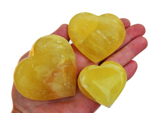 Lemon Calcite Heart Crystal (50mm - 80mm)