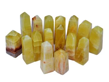 Cristal d'obélisque de calcite citronnée (70g - 140g) 8