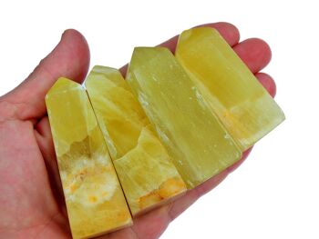 Tour de Calcite Citron (4-8 Pièces) - 1 Kg Obélisques de Calcite Jaune 3