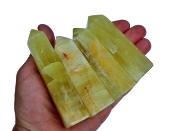 Tour de Calcite Citron (4-8 Pièces) - 1 Kg Obélisques de Calcite Jaune 5