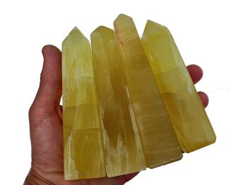 Tour de Calcite Citron (4-8 Pièces) - 1 Kg Obélisques de Calcite Jaune 6